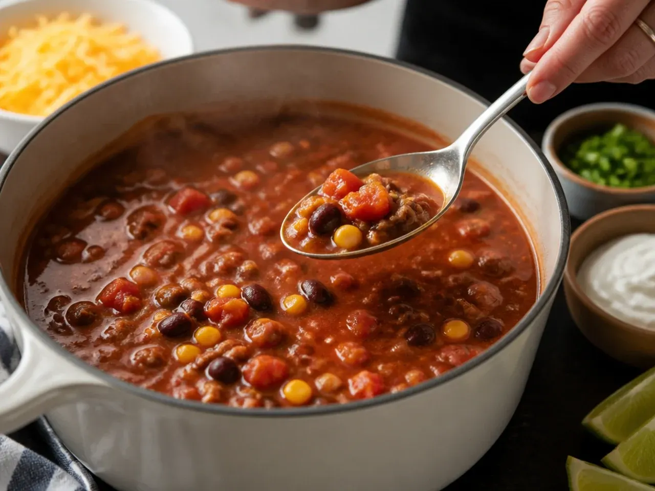 7 can taco soup recipe step 6