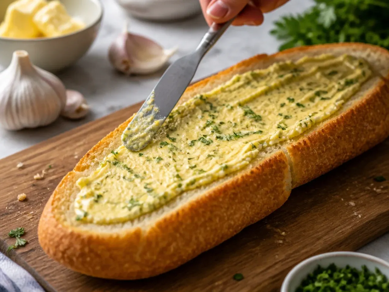 air fryer garlic bread recipe step 3