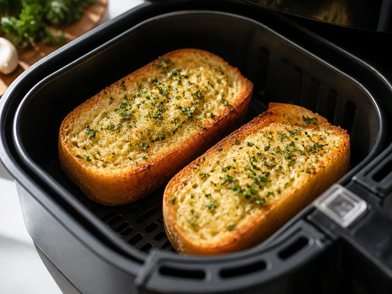 air fryer garlic bread recipe step 5