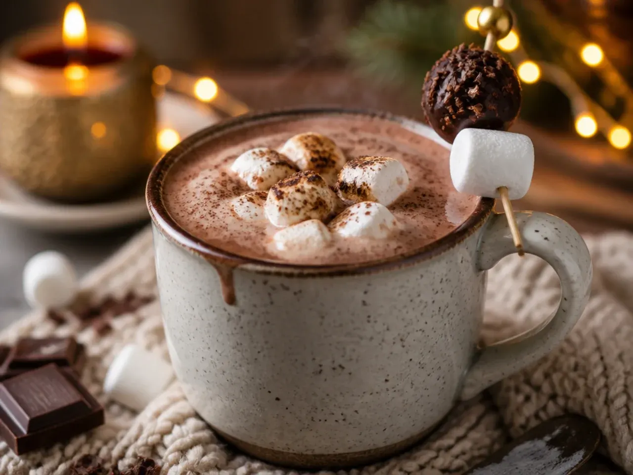 An airtight jar of pre-mixed cocoa powder and sugar on a kitchen shelf
