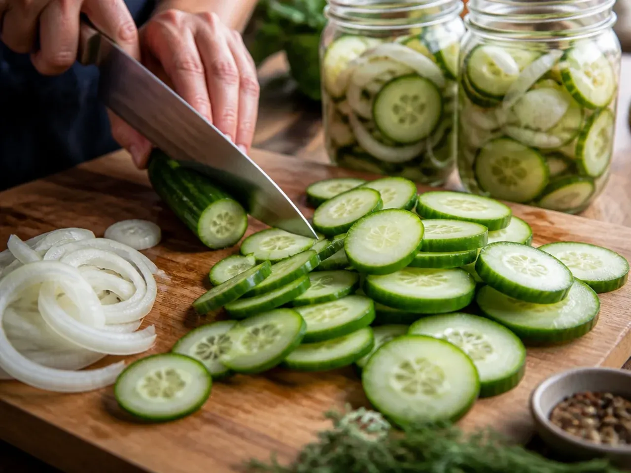 amish refrigerator pickles recipe step 1