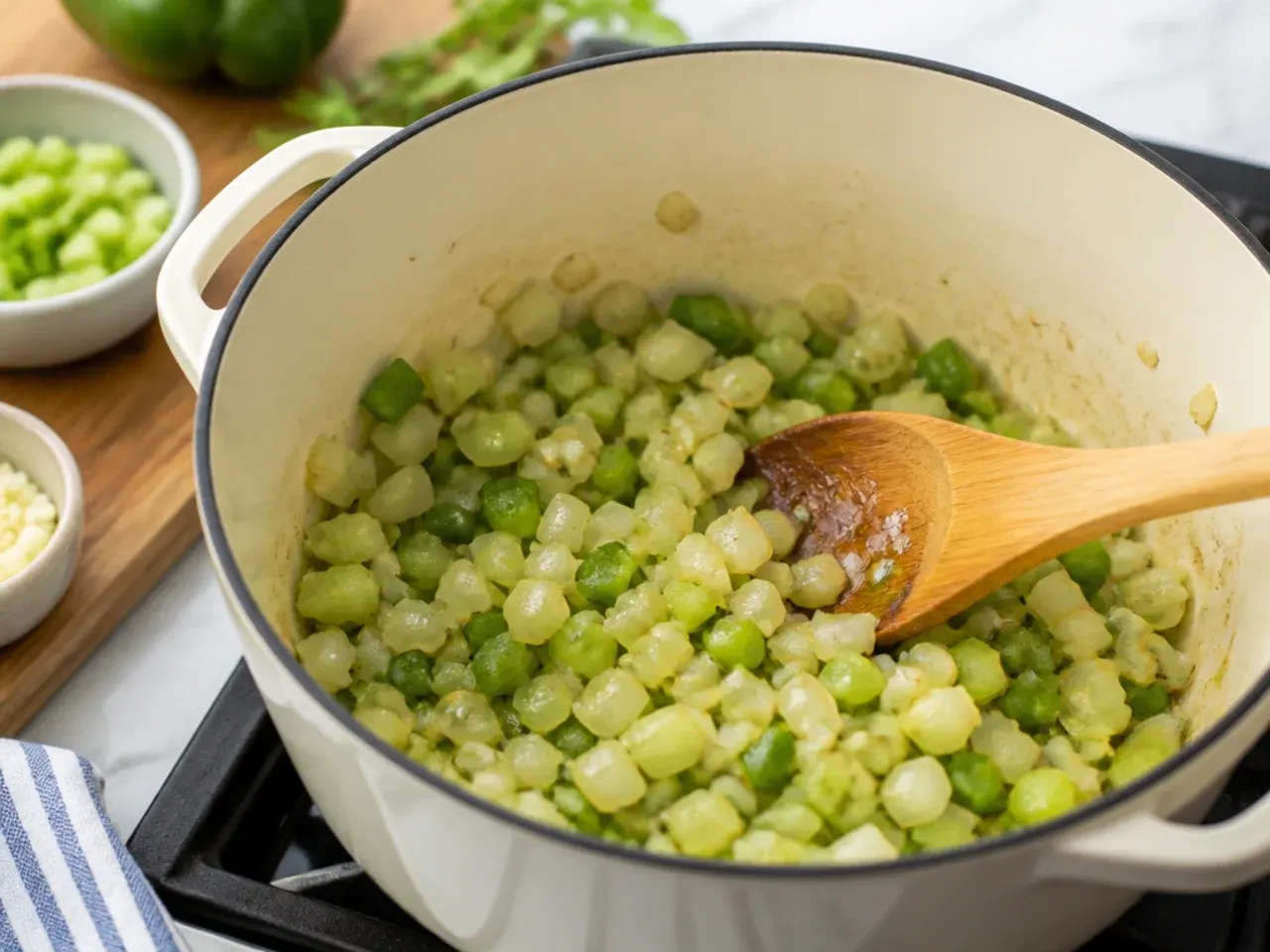 authentic gumbo recipe — step 3: cook the holy trinity