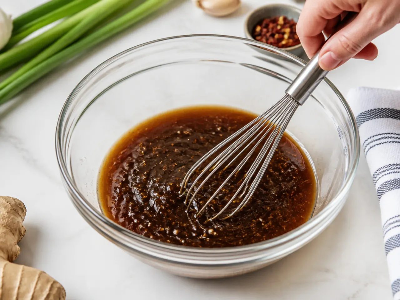 authentic mongolian beef — step 2: mix the sauce