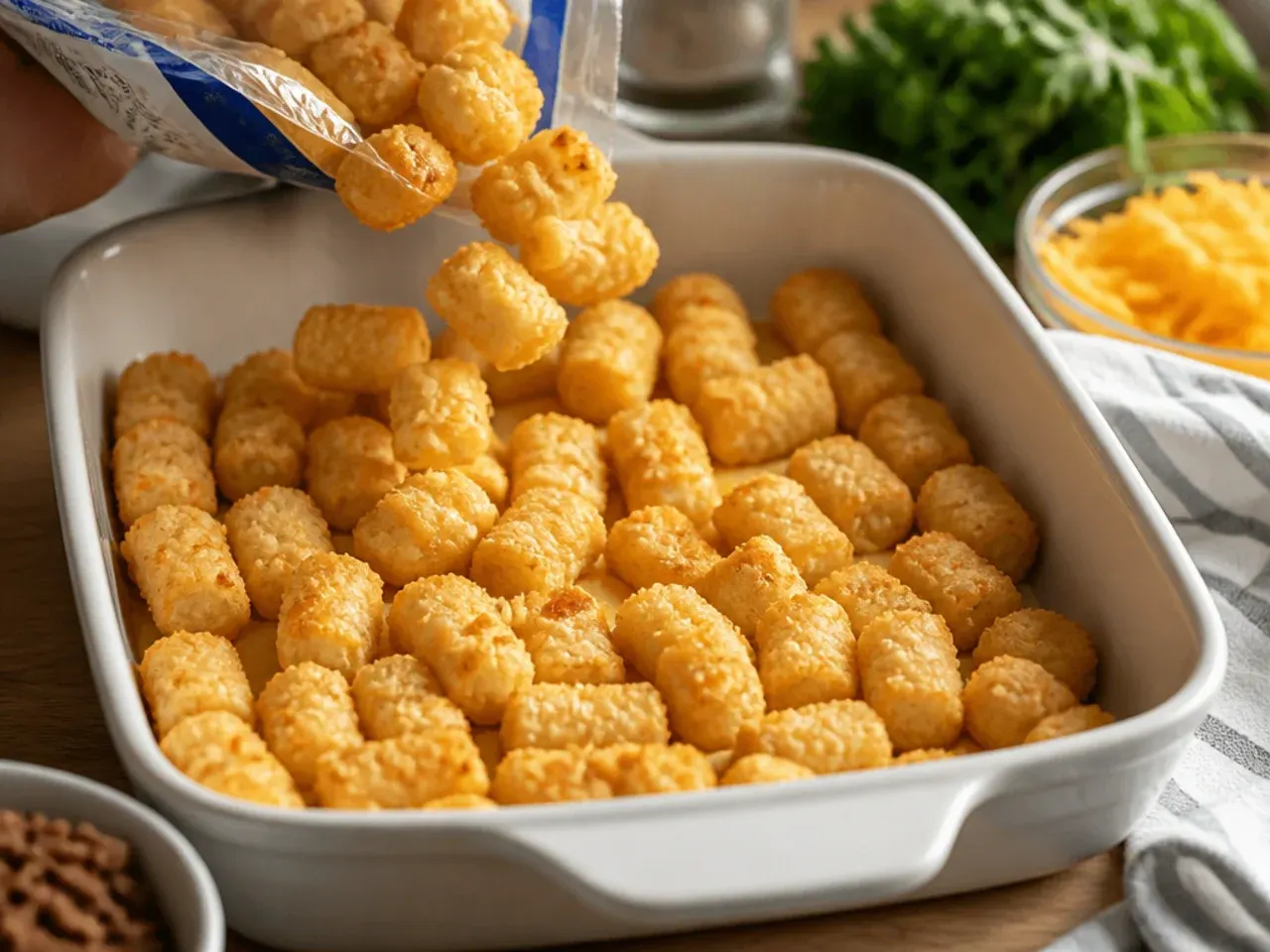 bacon cheeseburger tater tot casserole recipe step 6