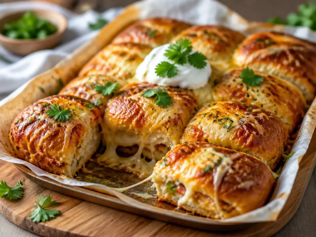Pizza-style Hawaiian roll sliders with melted mozzarella, pepperoni and marinara sauce