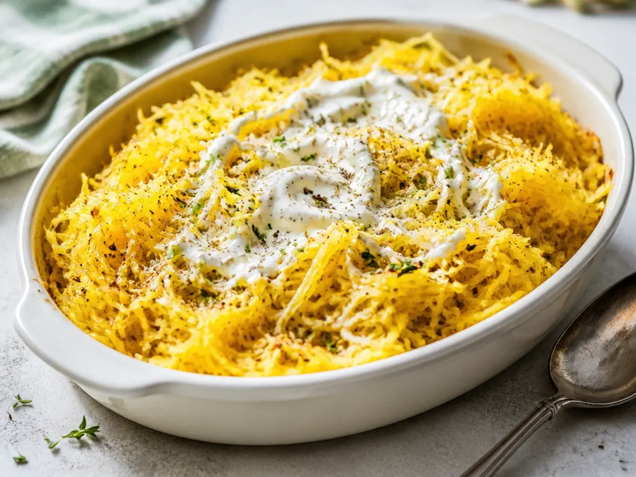Raw spaghetti squash halves brushed with olive oil but not yet seasoned, ready for the oven