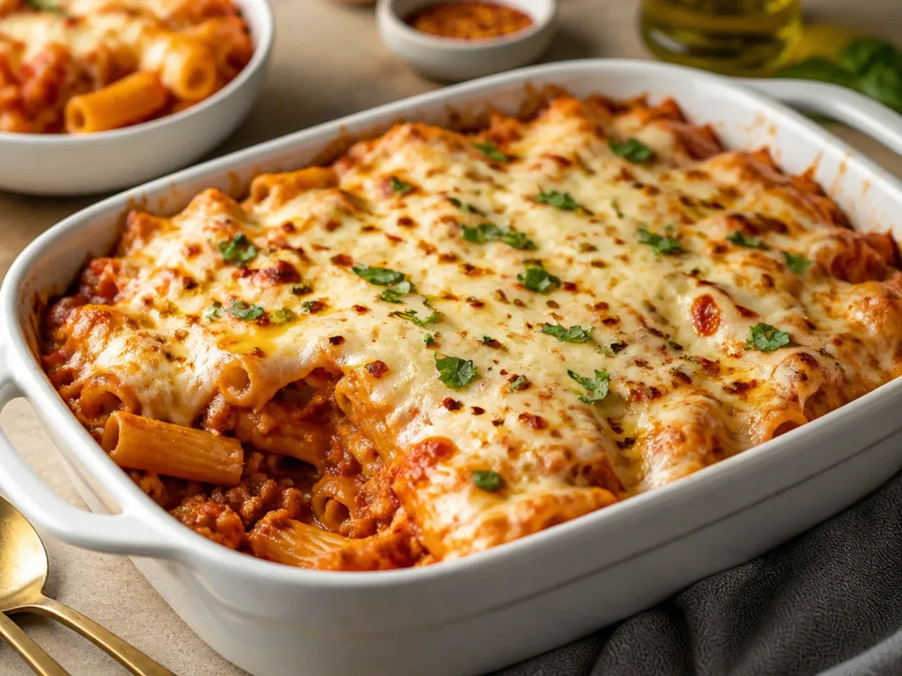 Quick weeknight crockpot ziti prep with pre-made components ready to layer