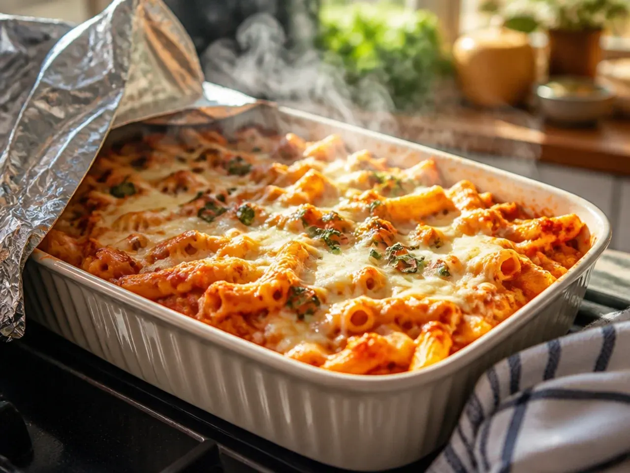baked ziti no meat recipe step 6