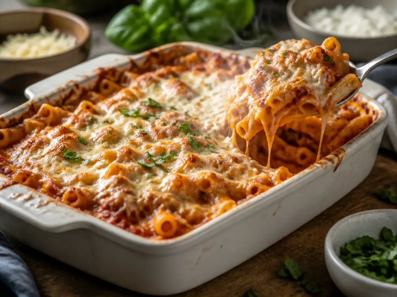 baked ziti no meat recipe step 7
