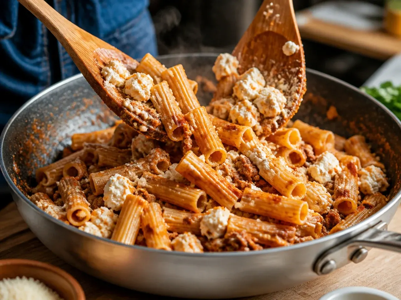 baked ziti with ground beef and ricotta recipe step 4