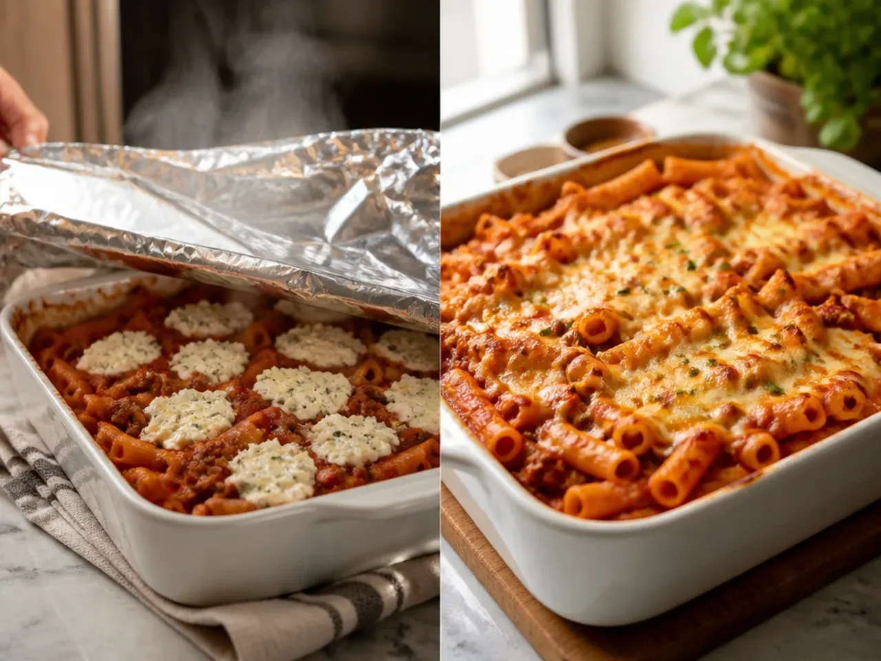 baked ziti with ground beef and ricotta recipe step 6