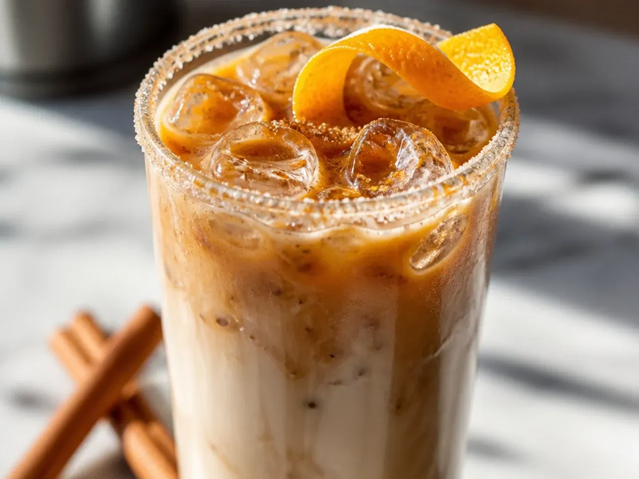 Spiced dirty chai latte with cardamom dusted foam