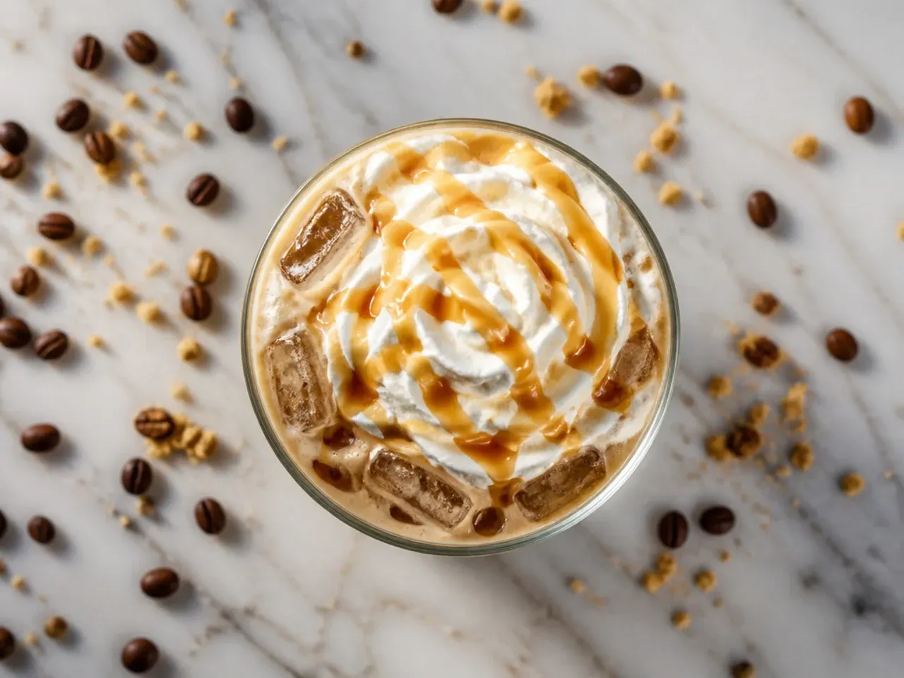 Iced brown sugar oatmilk shaken espresso in a tall glass with visible layers of milk and espresso