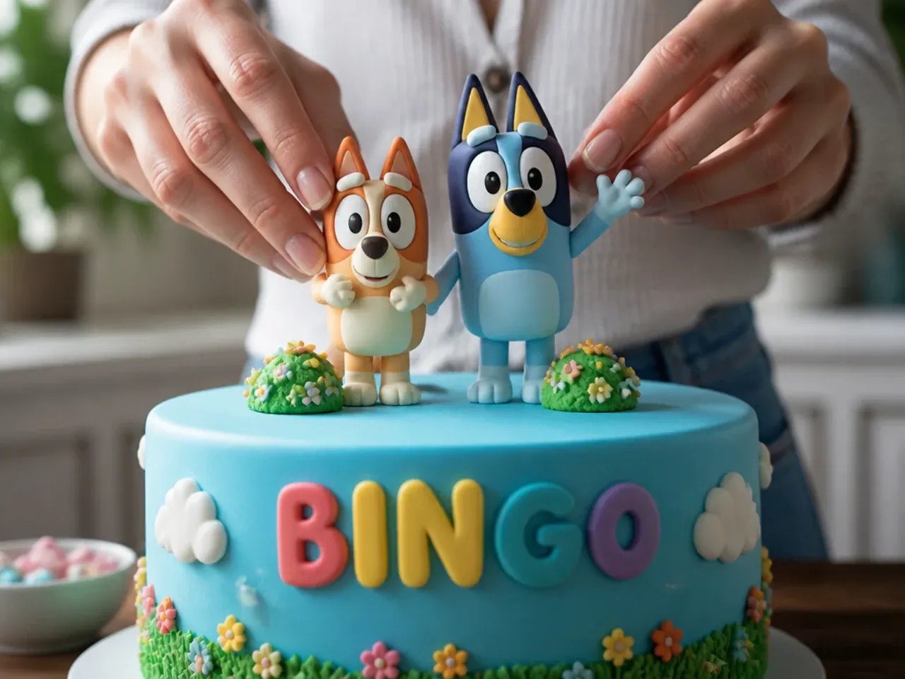 bingo bluey cake ideas recipe step 7