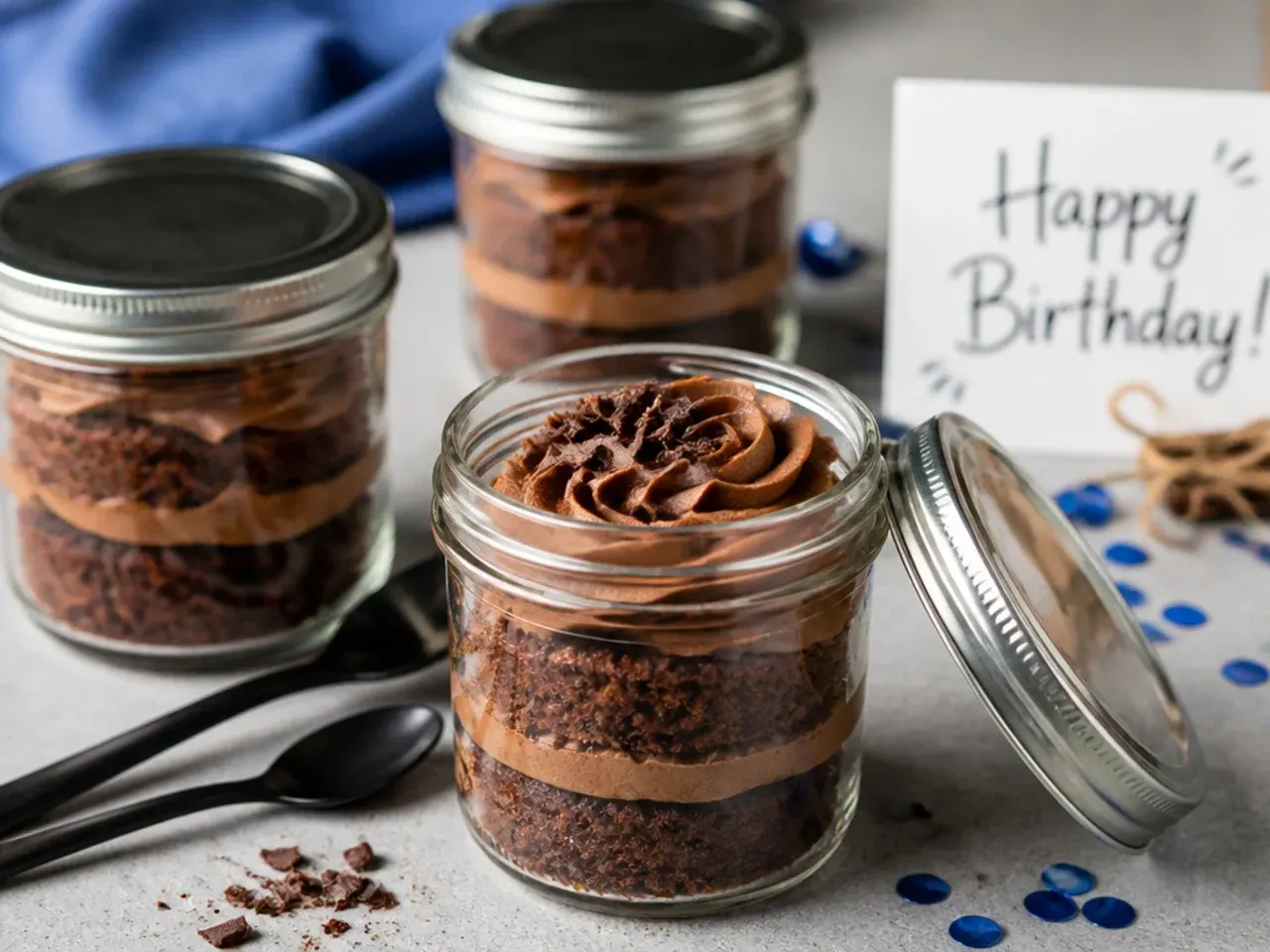 Wrapped cake layers being stored in an airtight container