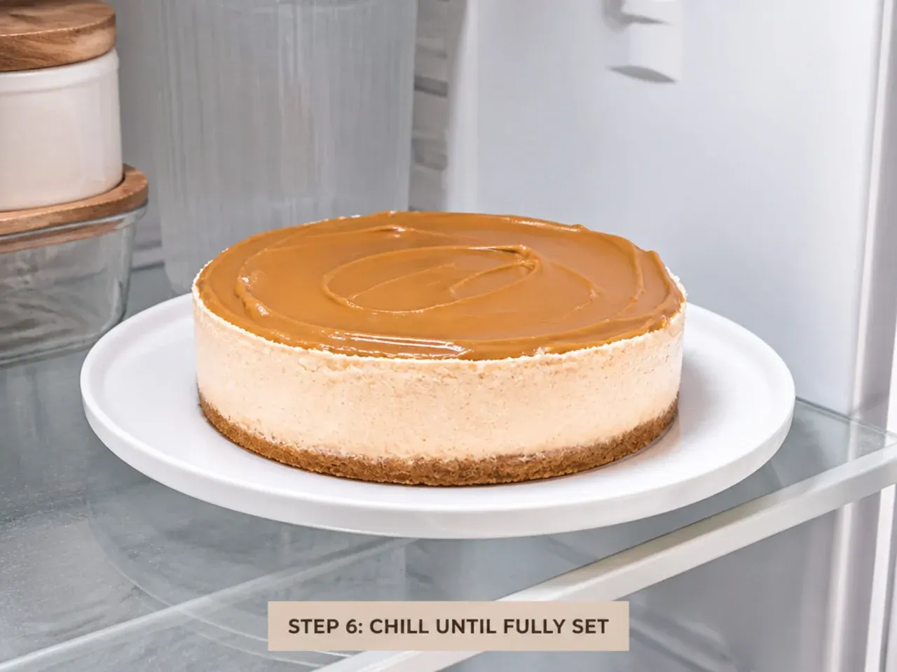 biscoff cheesecake designs — step 6: chill until fully set