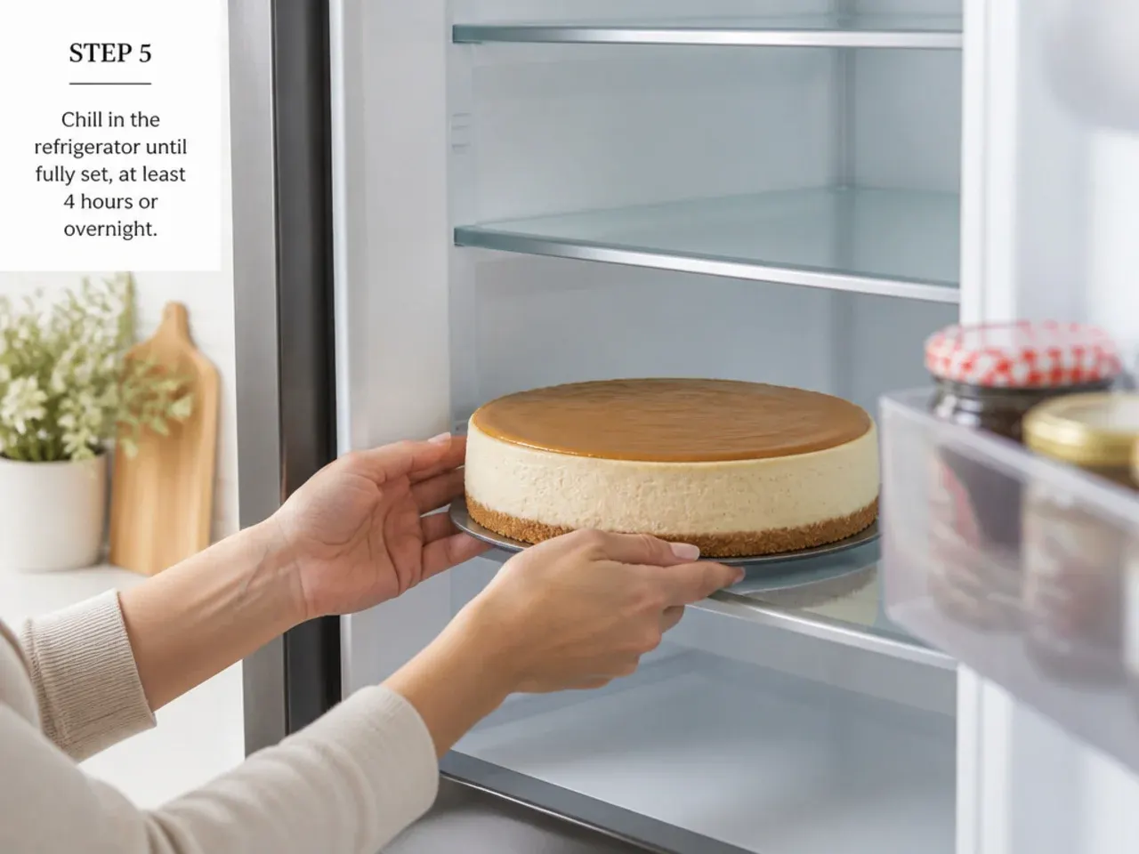 biscoff cheesecake how to — step 5: chill until fully set
