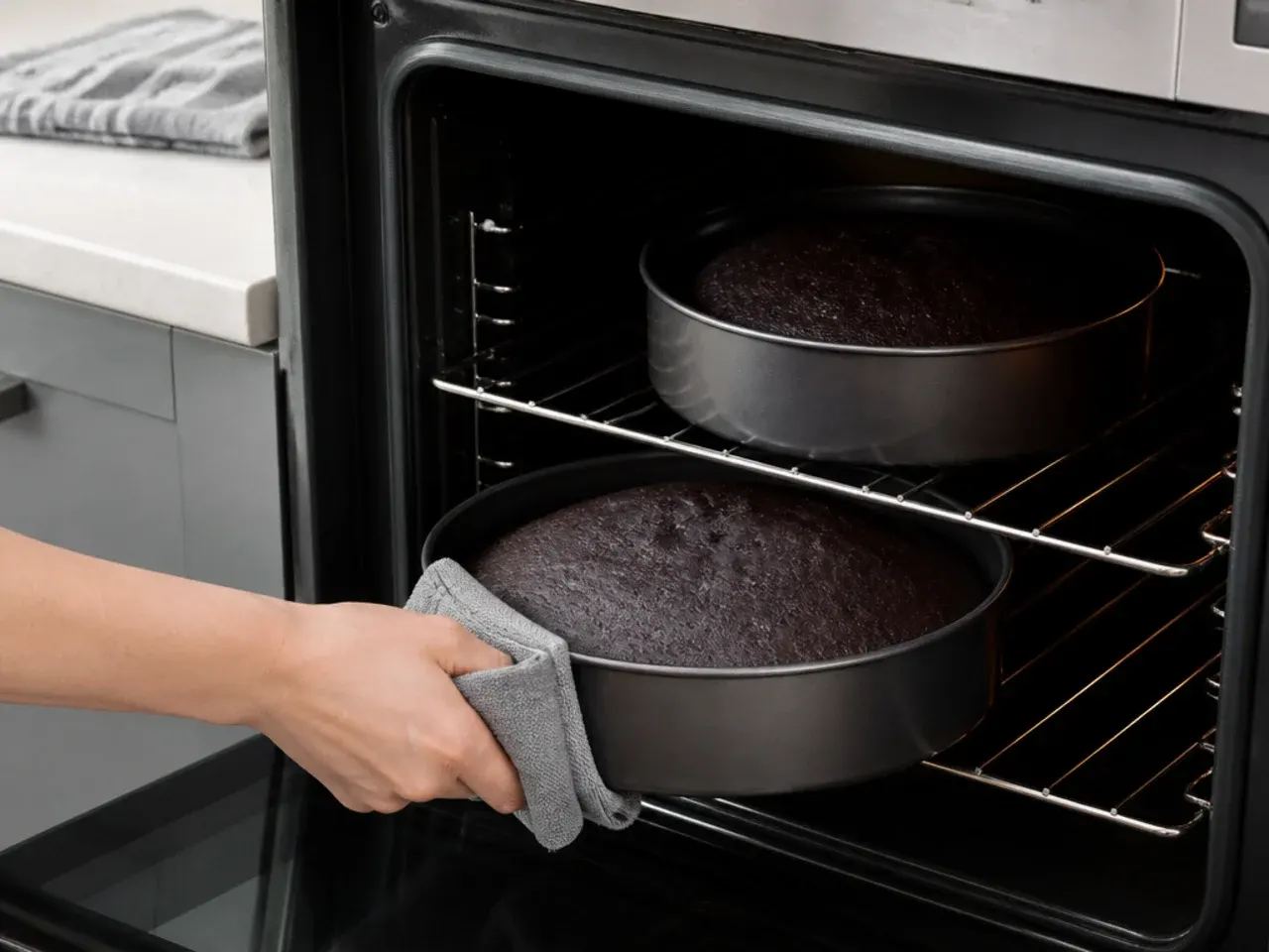 black birthday cake — step 5: bake the layers