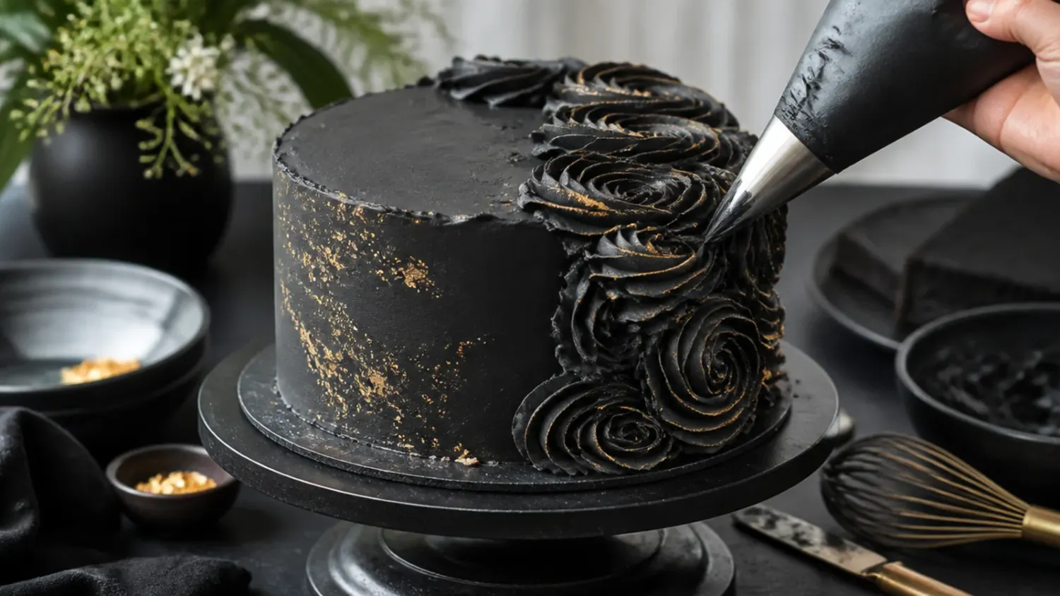 black cake decoration — 7 Steps to a Stunning Black Cake Finish