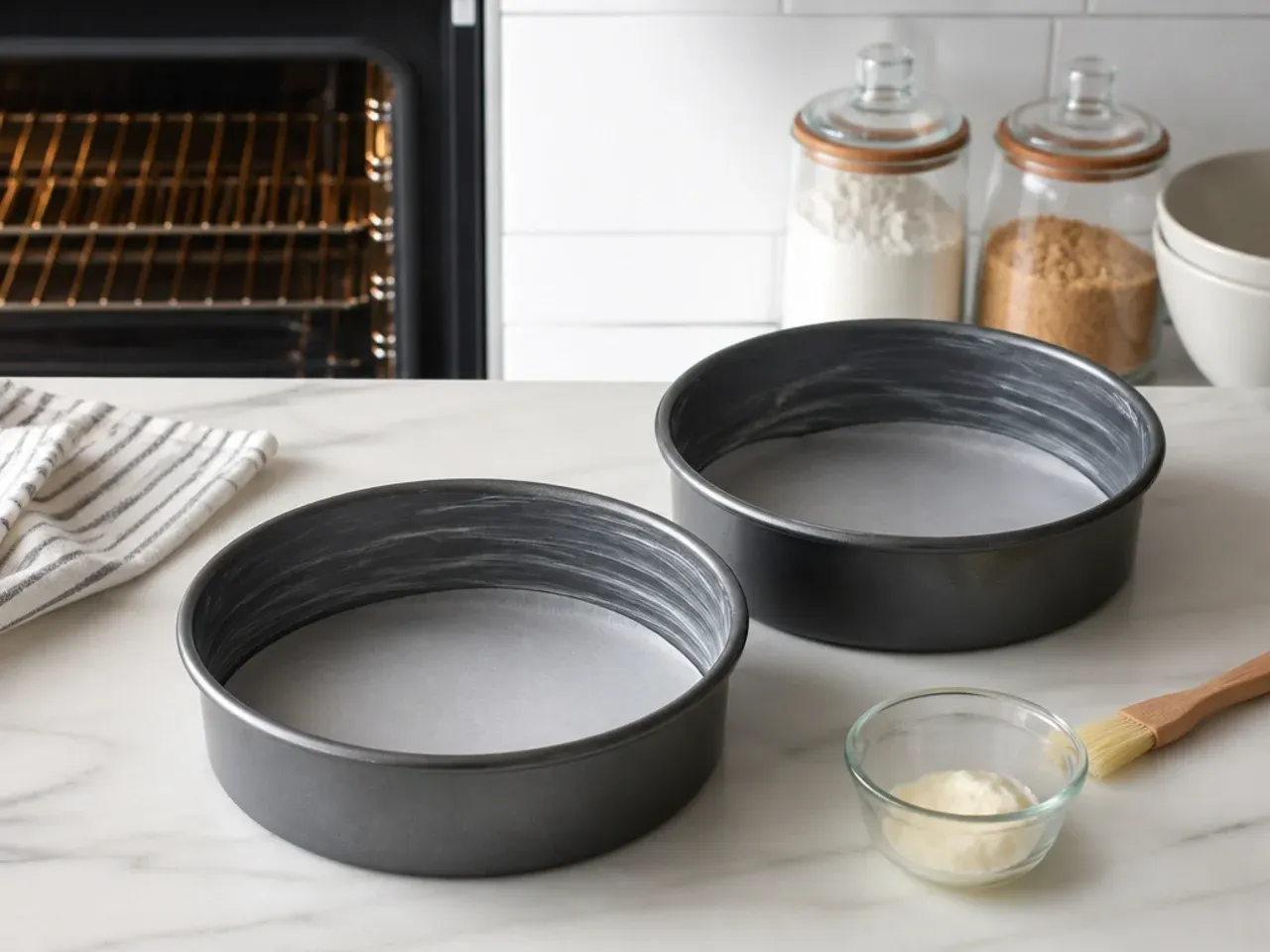 black cake designs — step 1: prep the pans and oven