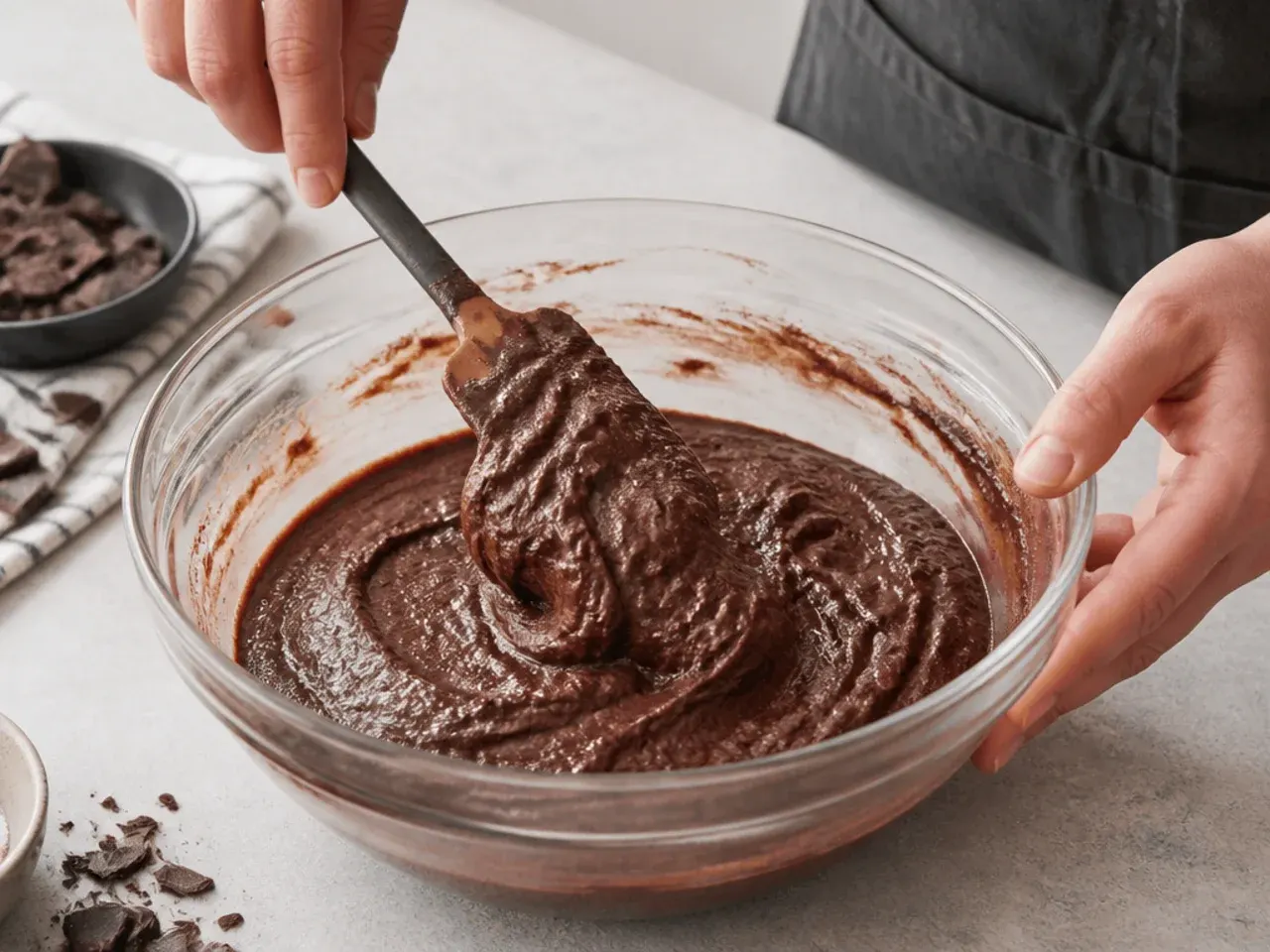 black cake for men — step 4: bring the batter together