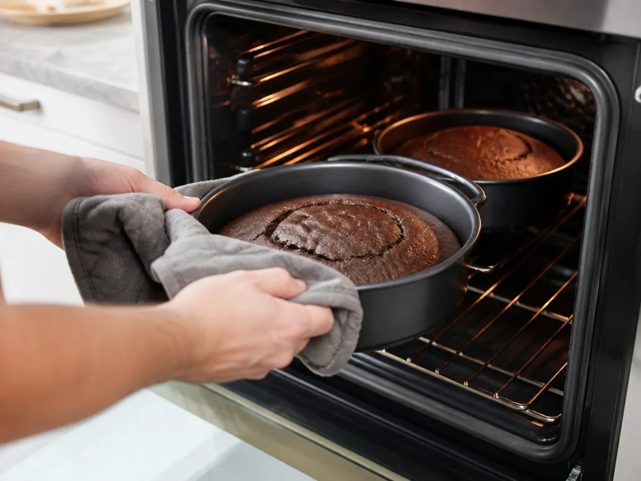 black cake for men — step 6: bake the layers