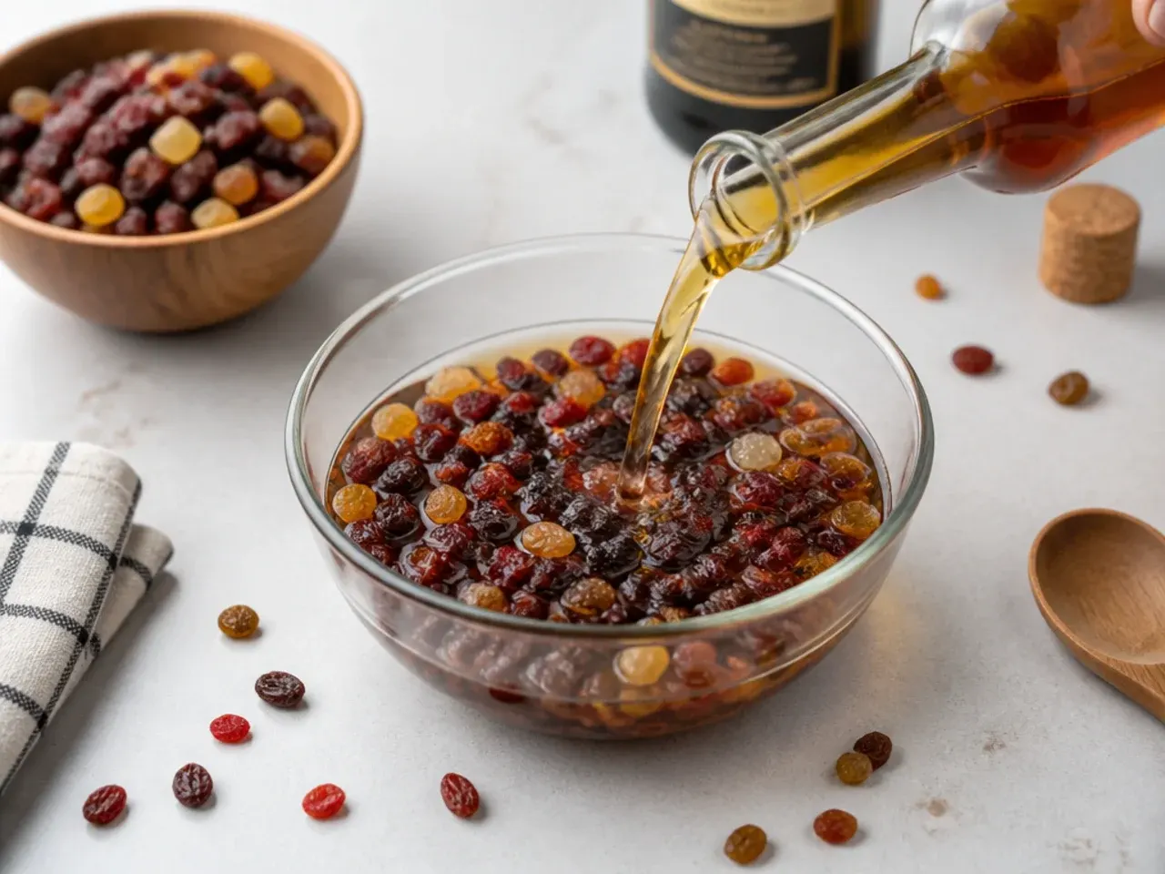 black cake recipe — step 1: soak the fruit
