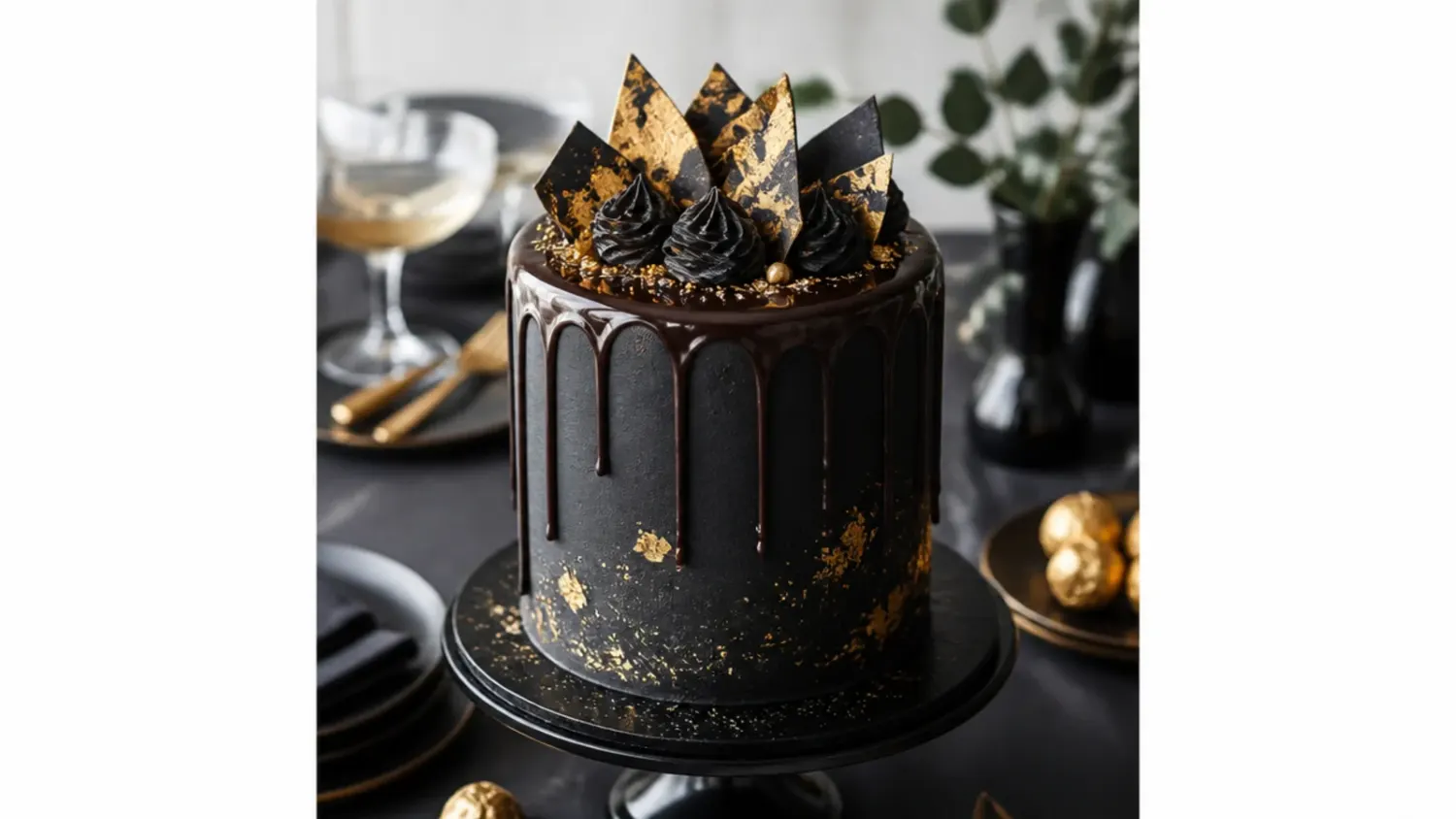 black drip cake — 25 Bold Black Drip Cake Ideas to Try