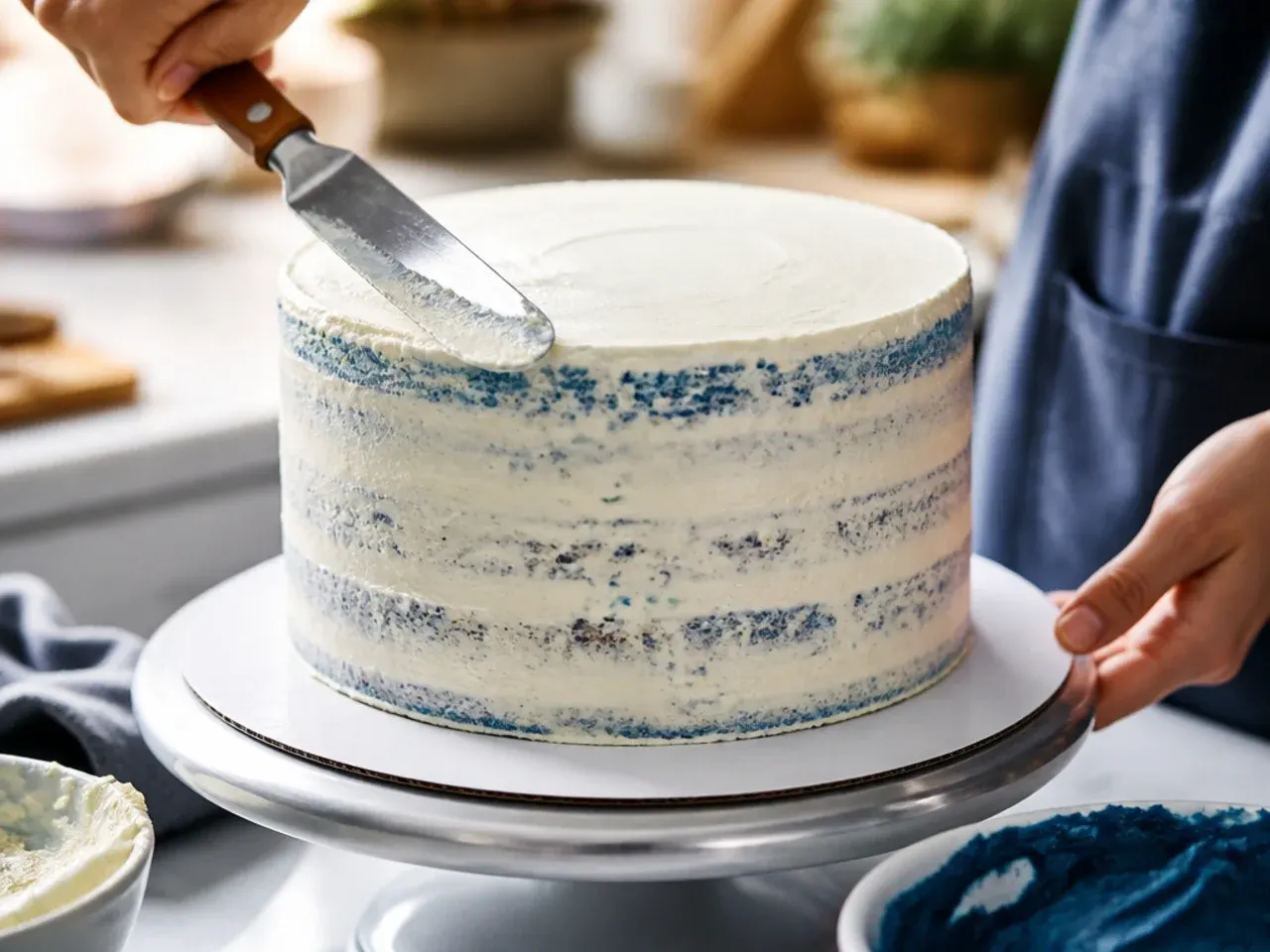 blue cake ideas for men recipe step 6