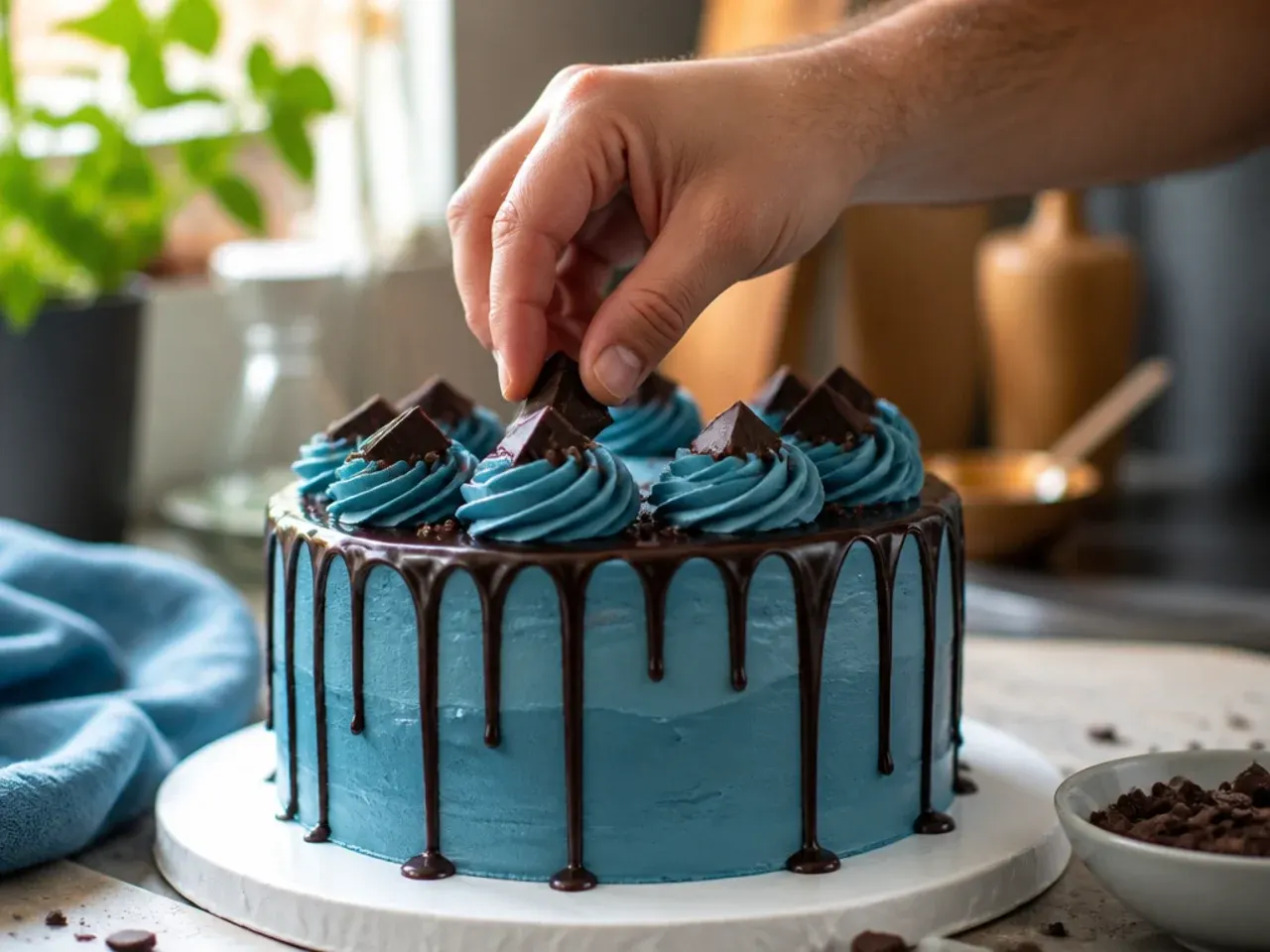 blue cake ideas for men recipe step 7