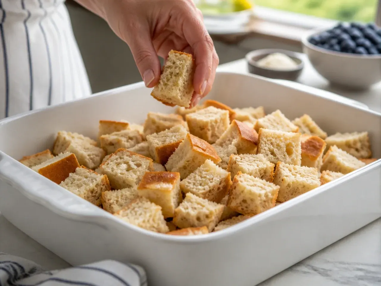 blueberry french toast casserole recipe step 1