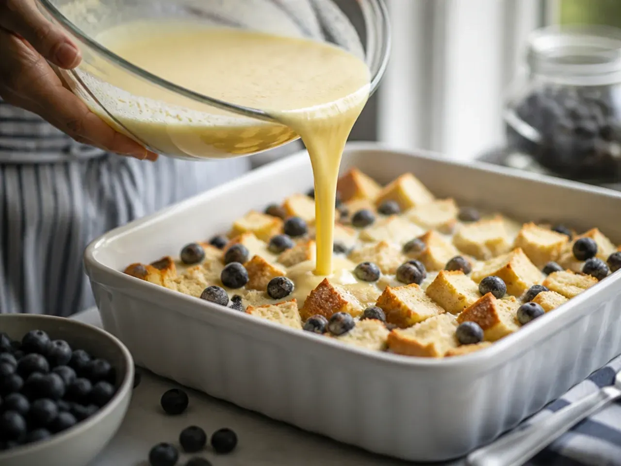 blueberry french toast casserole recipe step 2