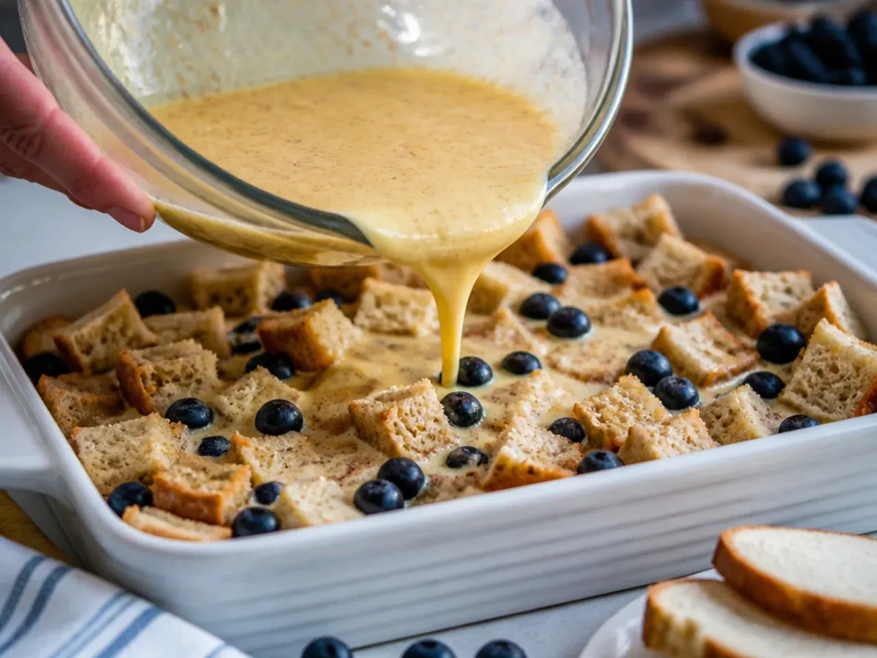 blueberry french toast casserole recipe step 3