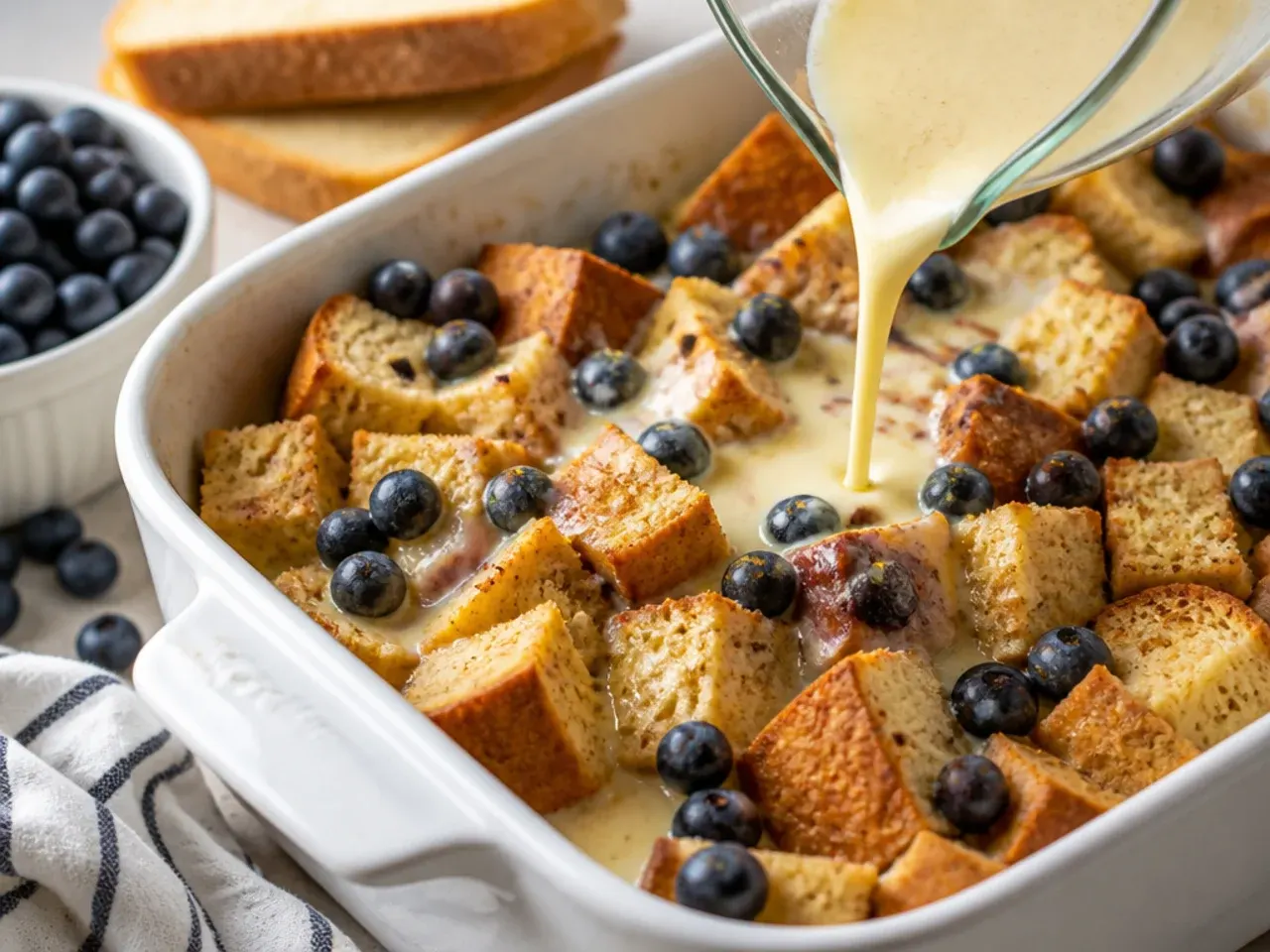 blueberry french toast casserole recipe step 4