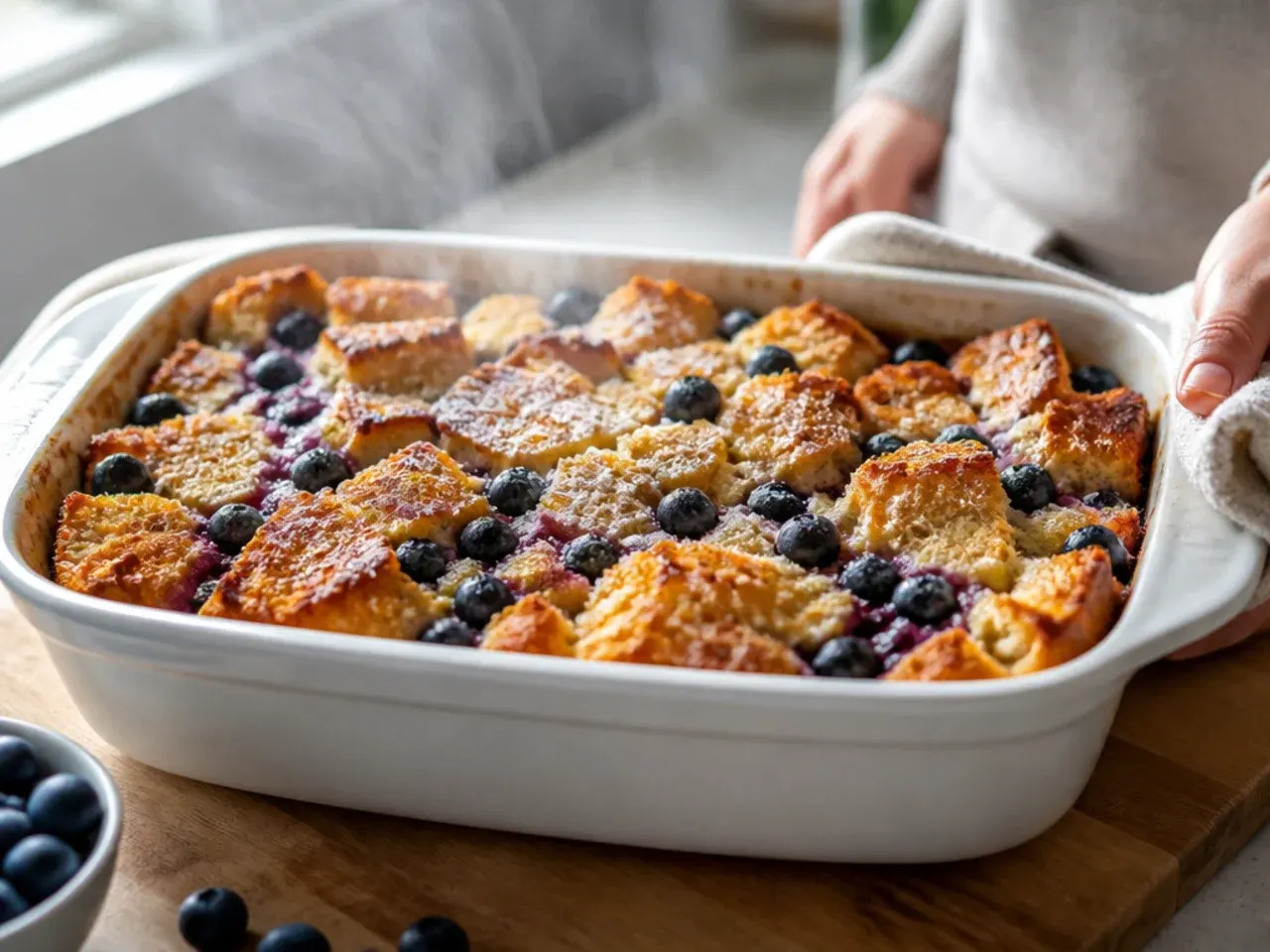 blueberry french toast casserole recipe step 7