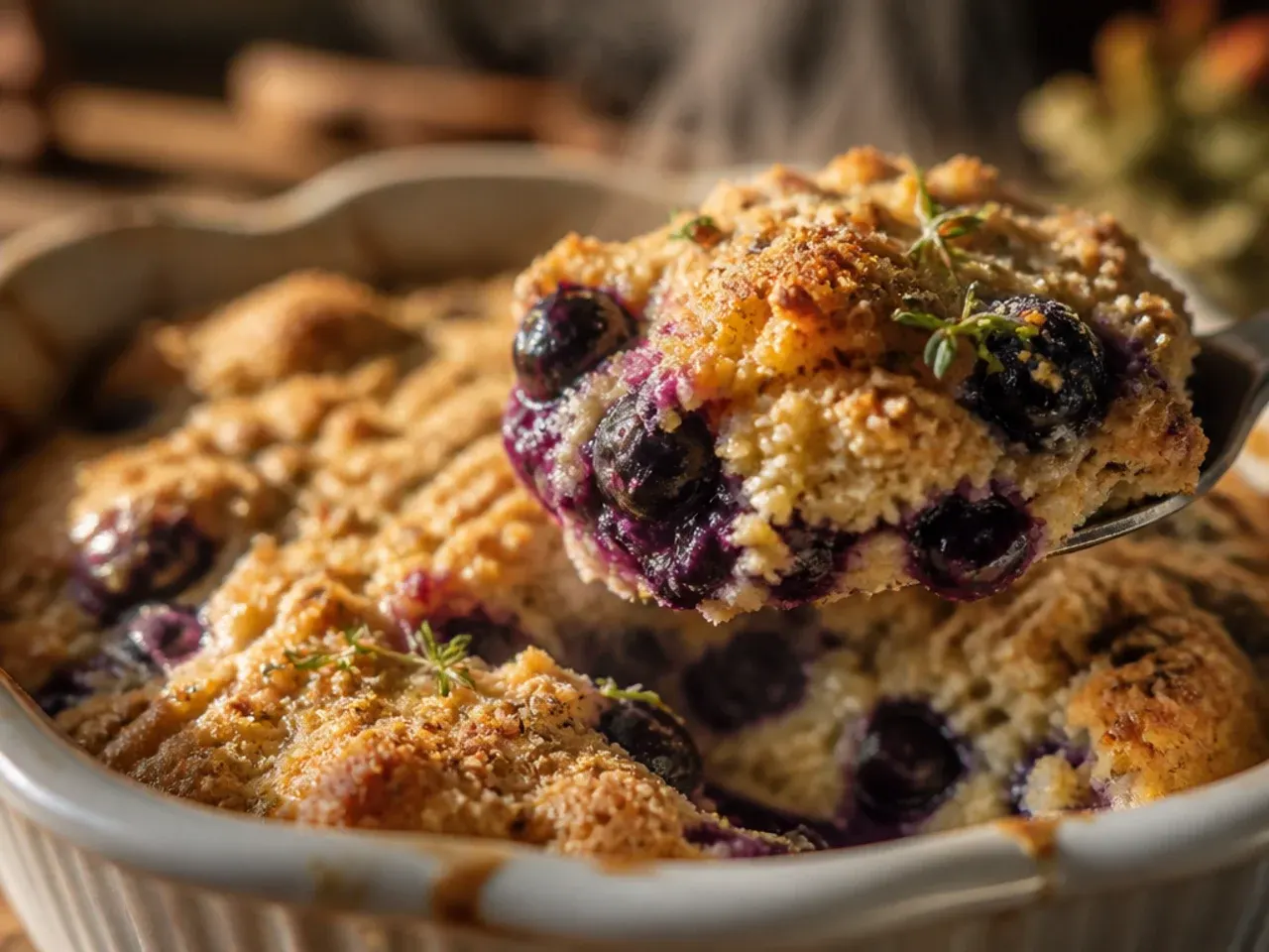 Rustic, irregularly shaped blueberry scones with craggy, sugar-crusted edges