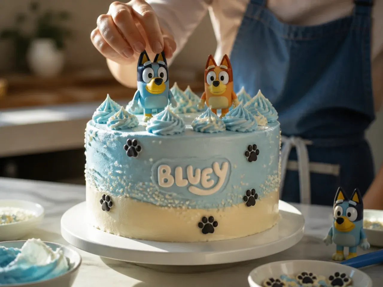 bluey birthday cake ideas recipe step 7