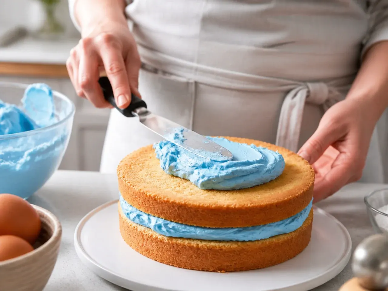 bluey buttercream cake ideas recipe step 8