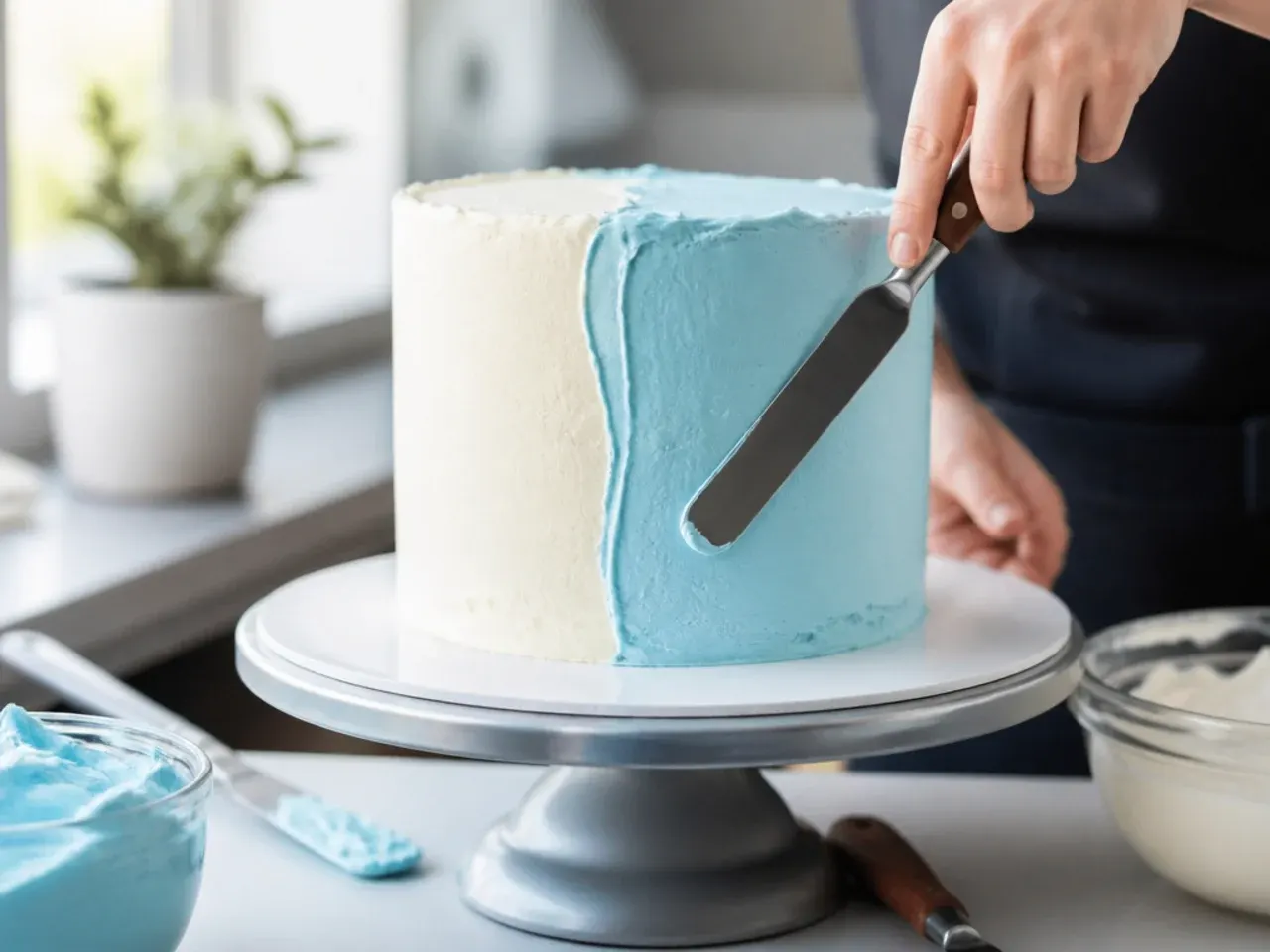 bluey buttercream cake ideas recipe step 10