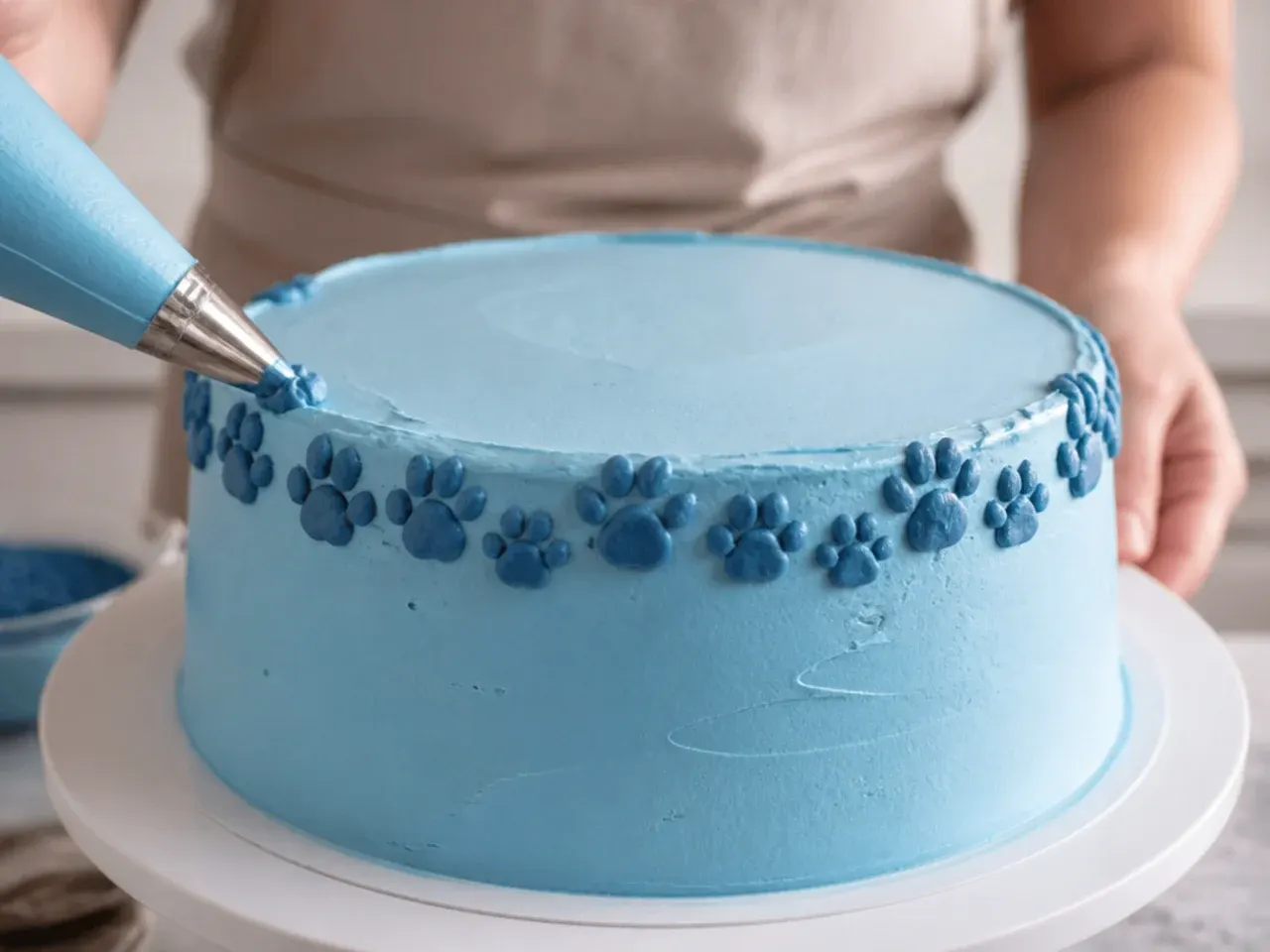 bluey buttercream cake ideas recipe step 11