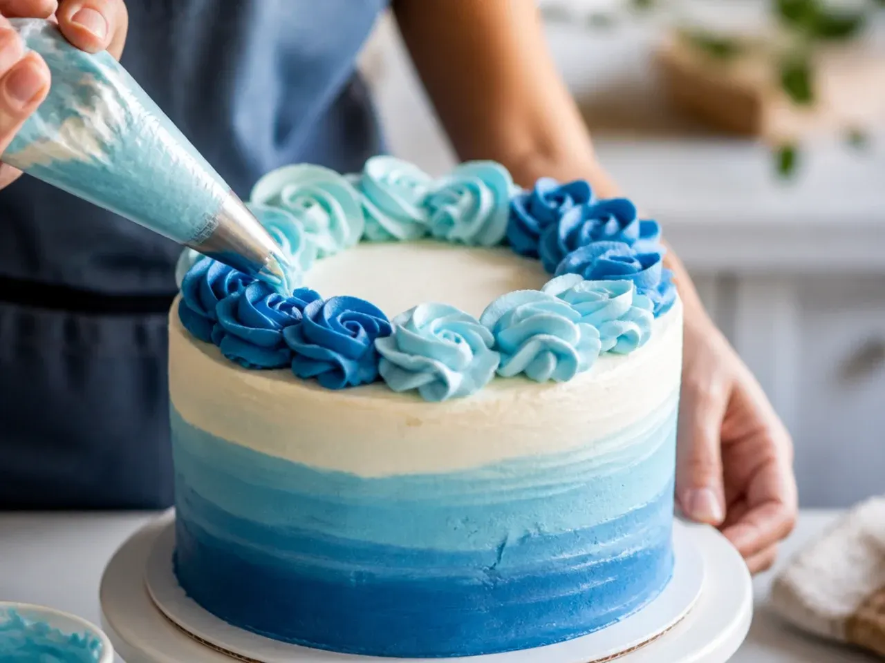 bluey buttercream cake ideas recipe step 12
