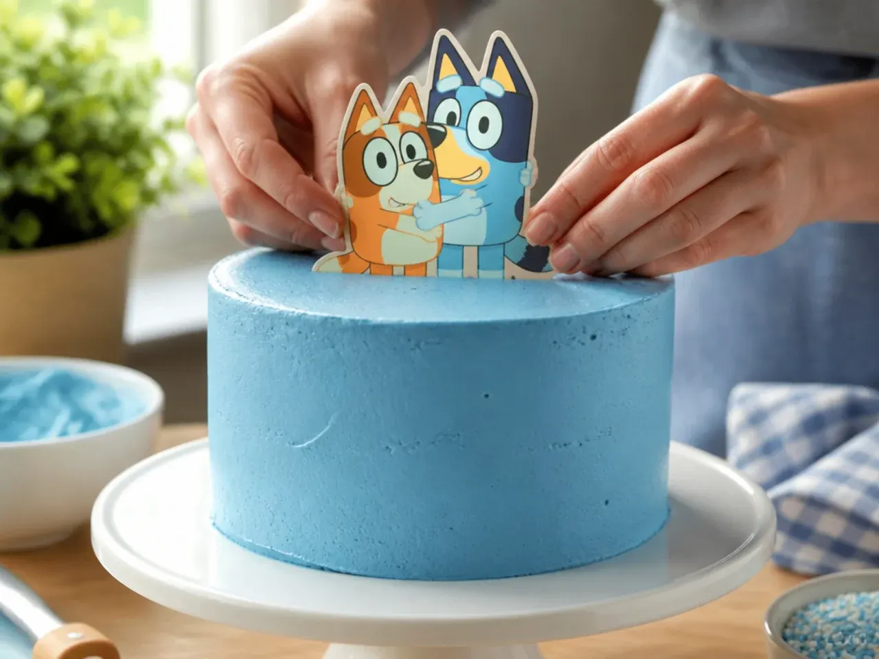 bluey buttercream cake ideas recipe step 14