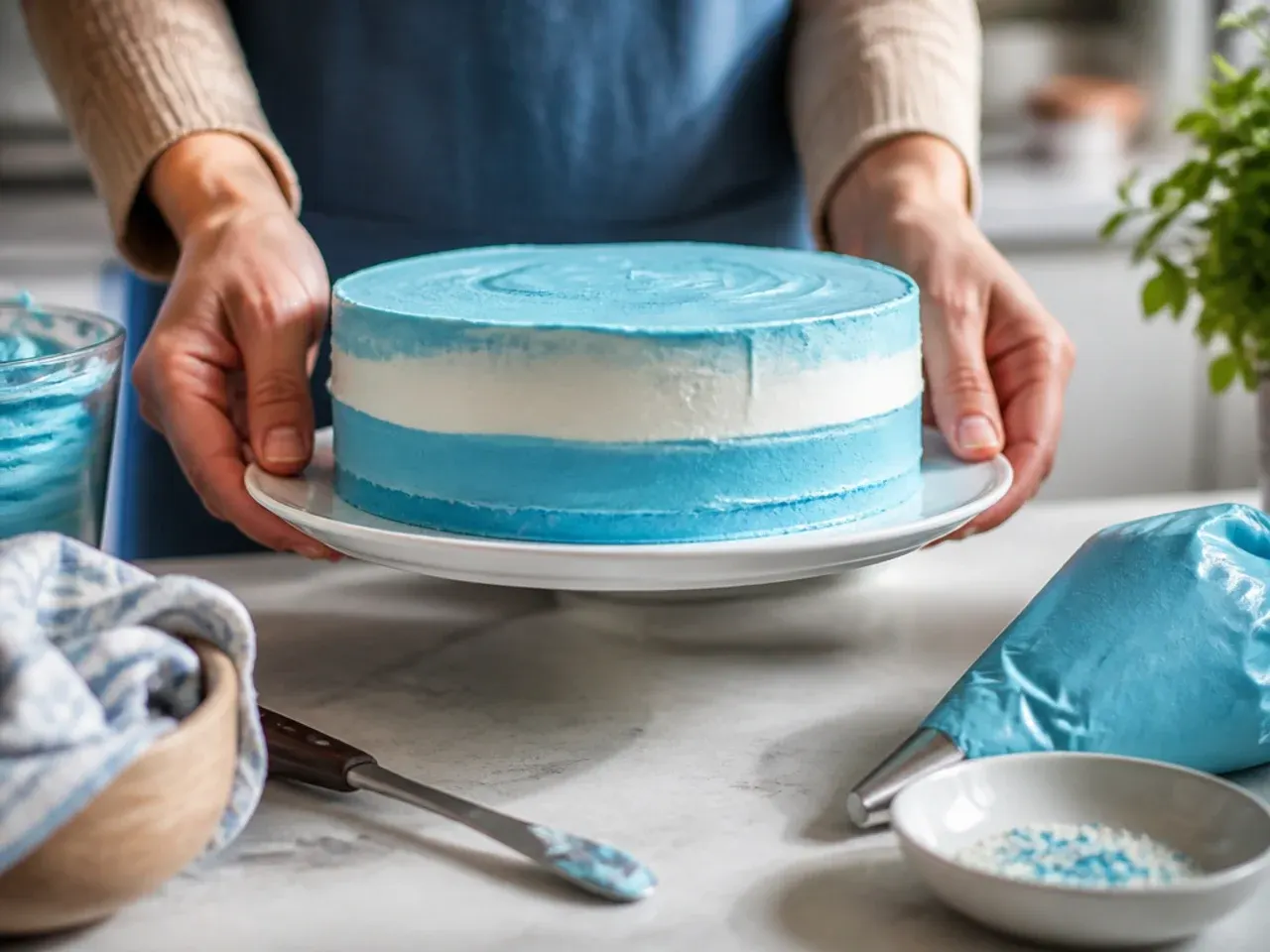 bluey buttercream cake ideas recipe step 15