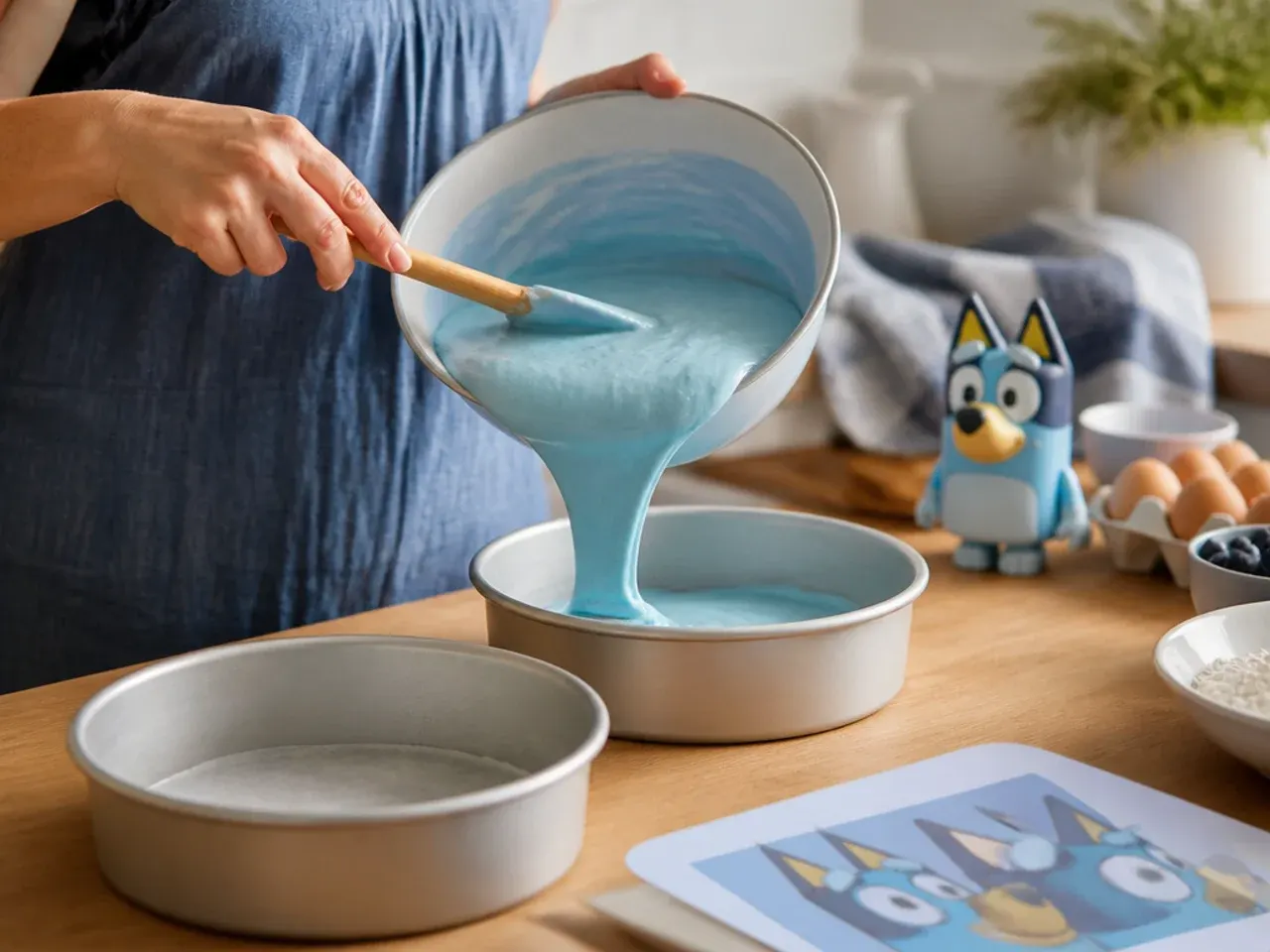 bluey cake ideas birthday boy recipe step 1