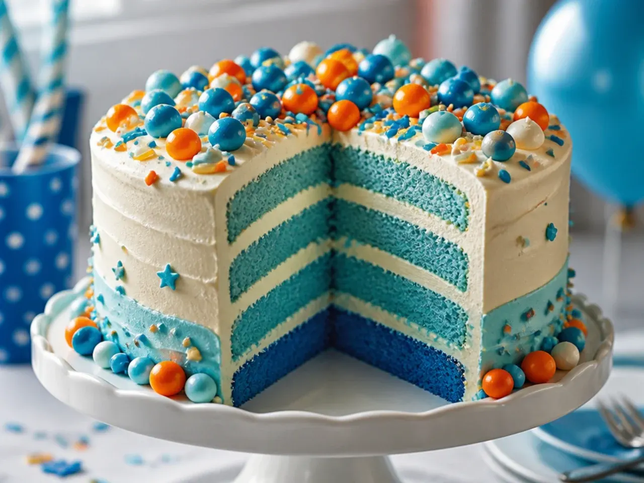 Wrapped frozen cake layers on a cooling rack ready for a make-ahead birthday cake