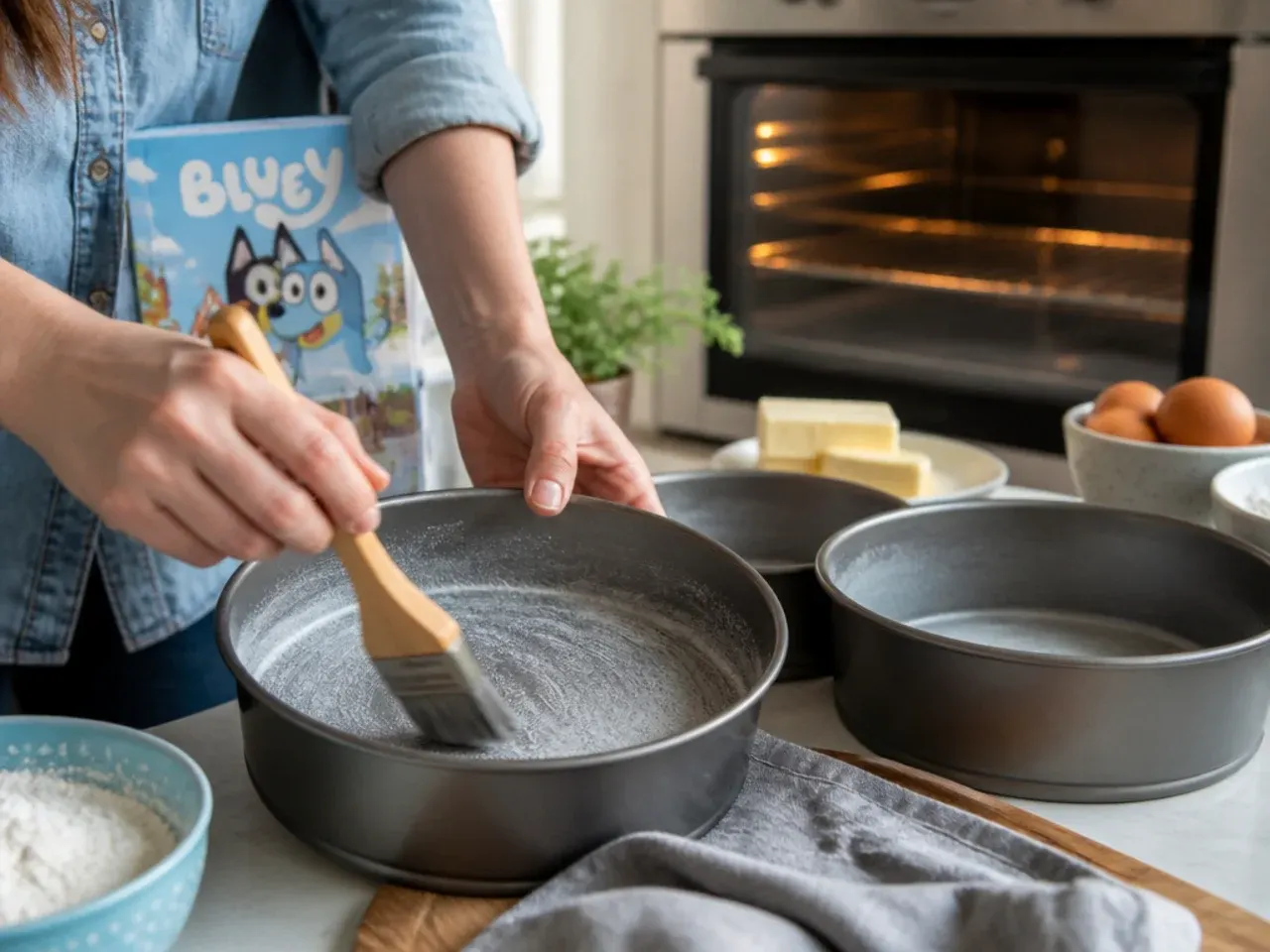 bluey cake ideas birthday recipe step 1