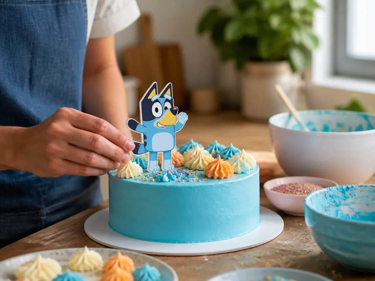 bluey cake ideas birthday recipe step 5