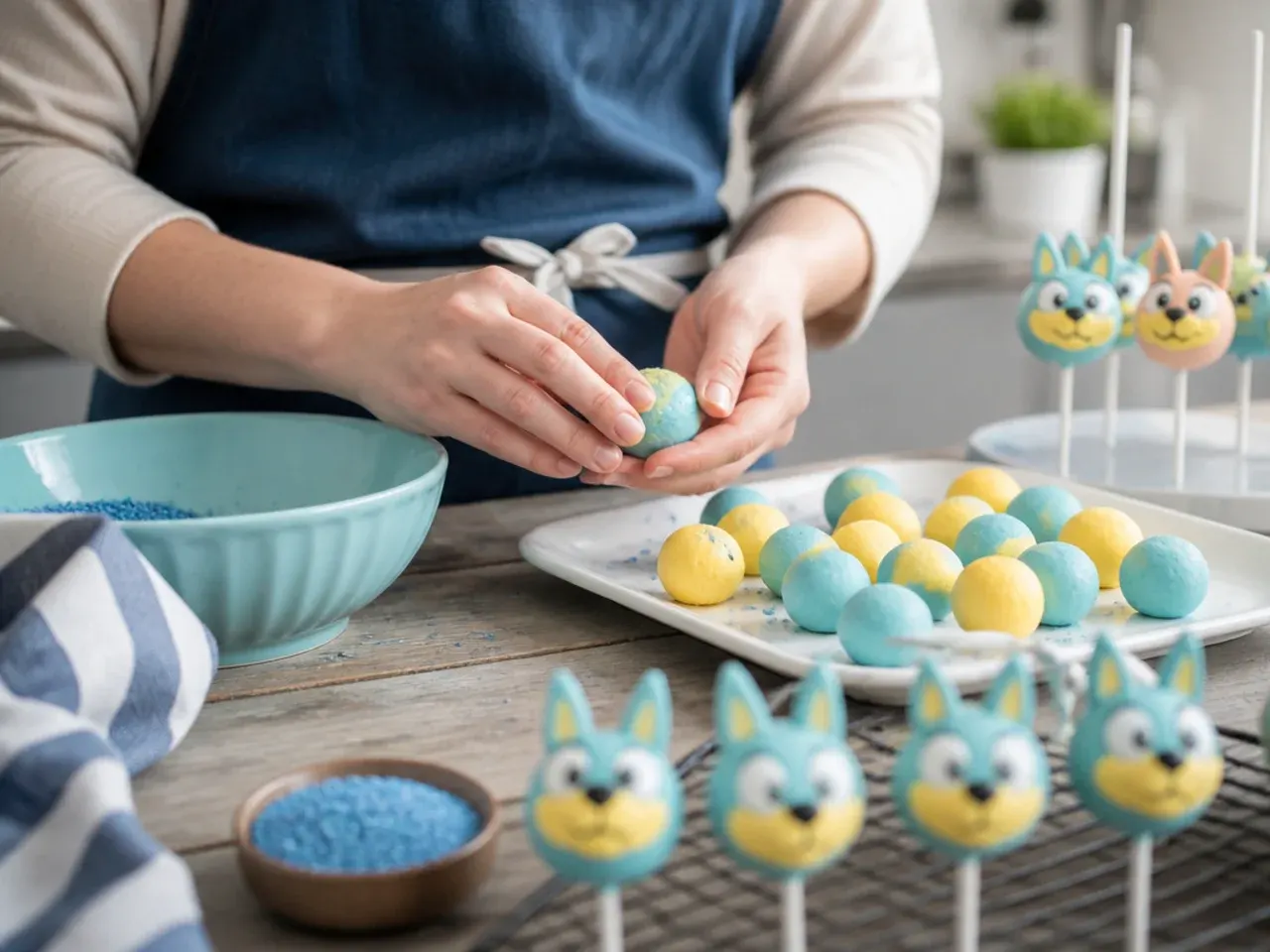 bluey cake pop ideas recipe step 4