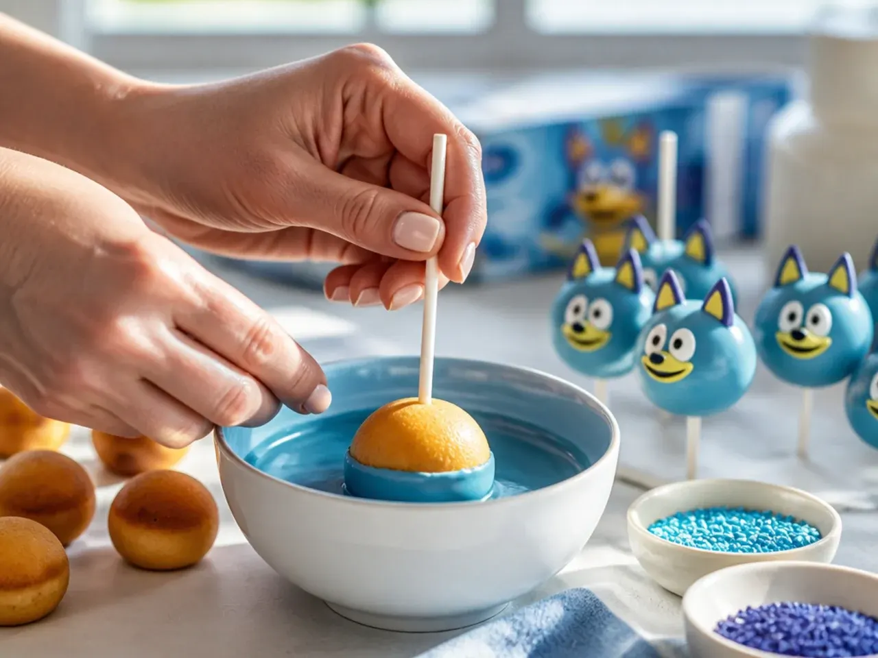 bluey cake pop ideas recipe step 6