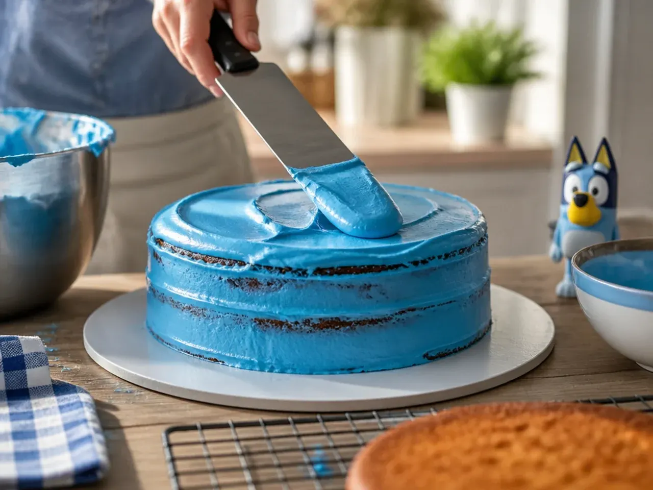 bluey cake table ideas recipe step 5